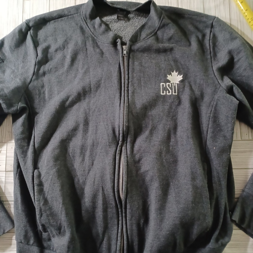 Ethica Attraction Microsoft CSU ZipUp Sweatshirt Jacket Mens XL Gray Canada Made